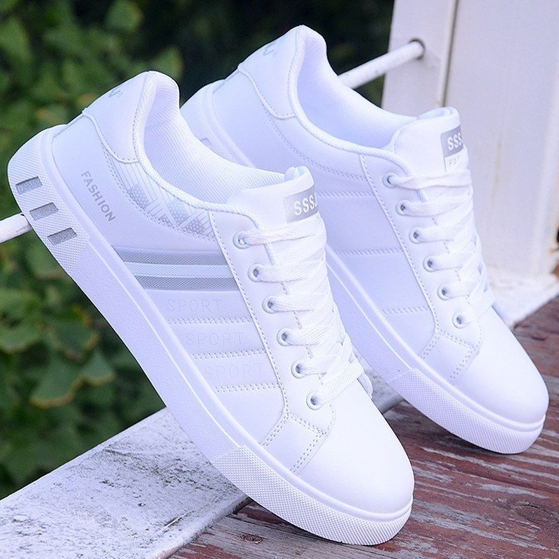 Men's Casual Sneakers White Flat Shoes