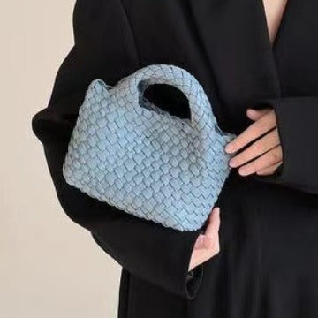 Premium Feeling Woven Handmade Mini Small Bag Tote Bucket Bag