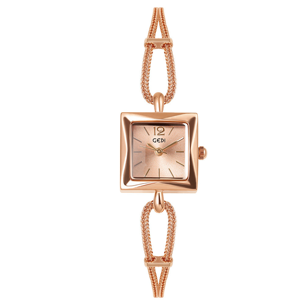 gedi vintage small sugar Cube Ladies' simple and elegant bracelet watch