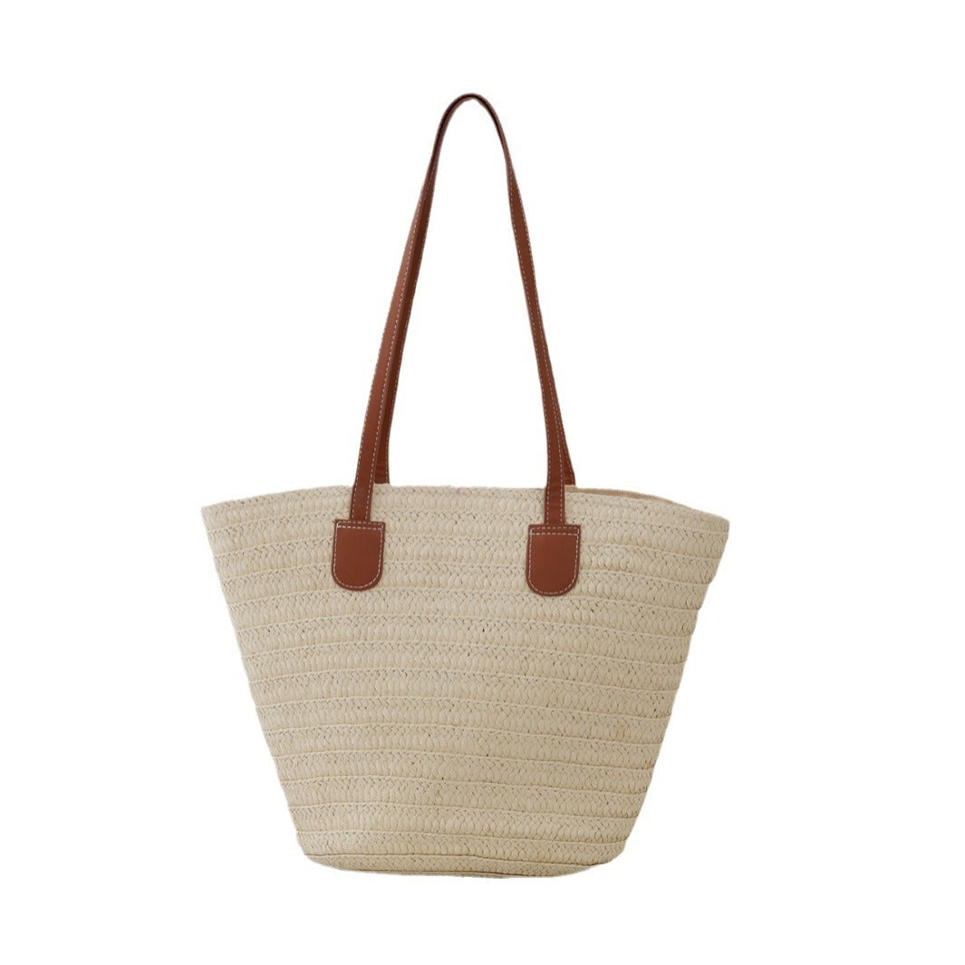 Women's Shoulder Crossbody Straw Bag Woven Bag Beach Bag New Women's Tote Bag Large Capacity