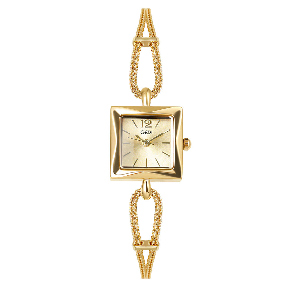 gedi vintage small sugar Cube Ladies' simple and elegant bracelet watch