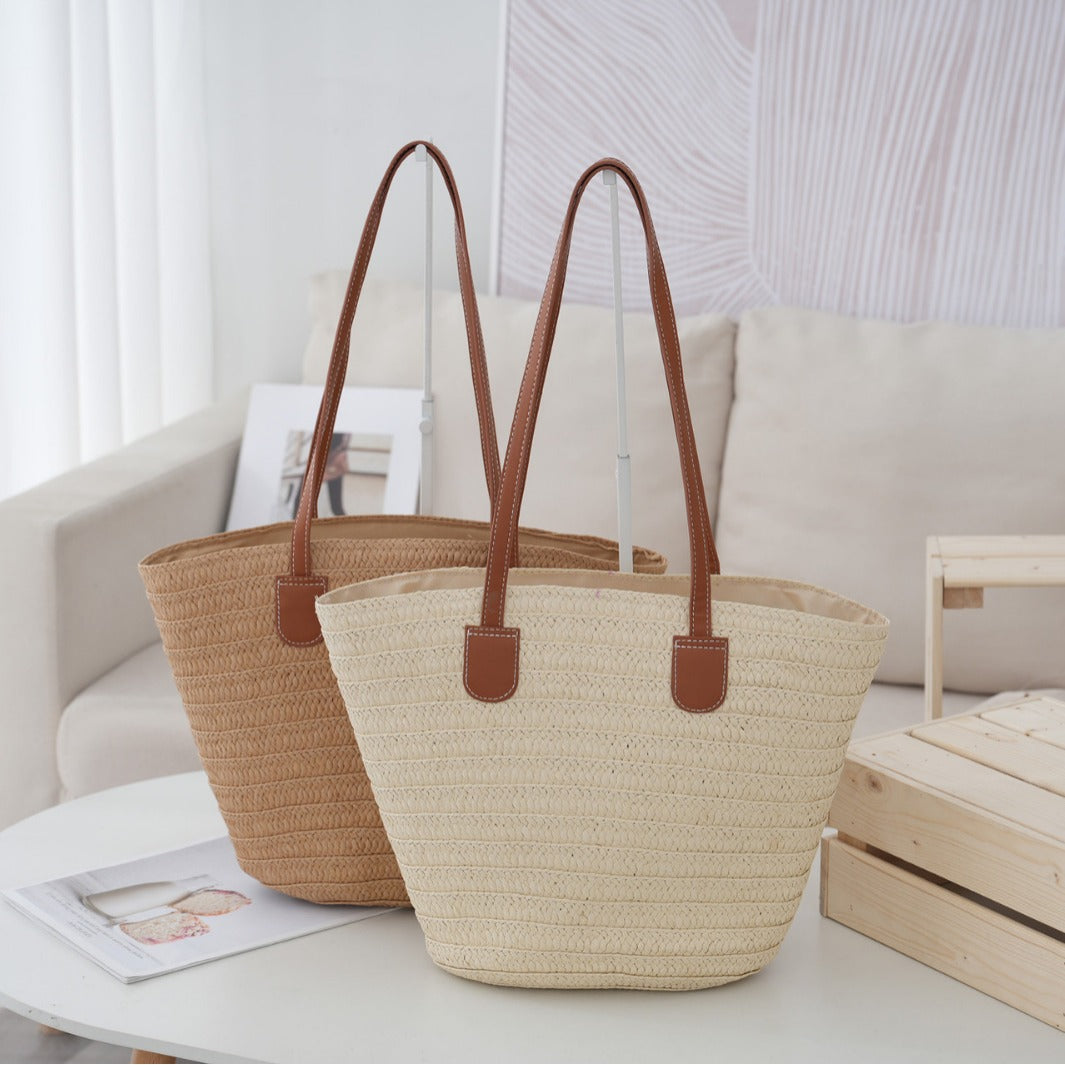 Women's Shoulder Crossbody Straw Bag Woven Bag Beach Bag New Women's Tote Bag Large Capacity