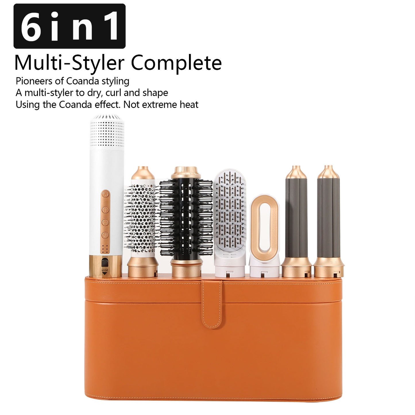 High-speed 6 in 1 hot air comb electric multifunctional curl straight dual-purpose hairstyle fluffy hair comb
