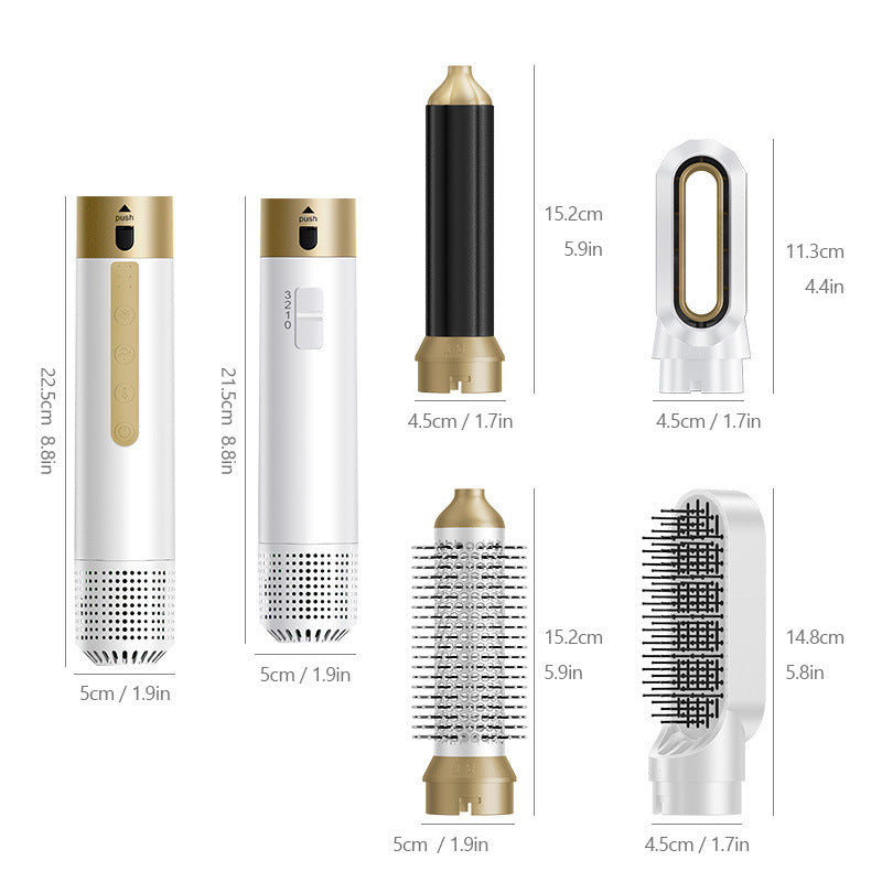 High-speed 6 in 1 hot air comb electric multifunctional curl straight dual-purpose hairstyle fluffy hair comb