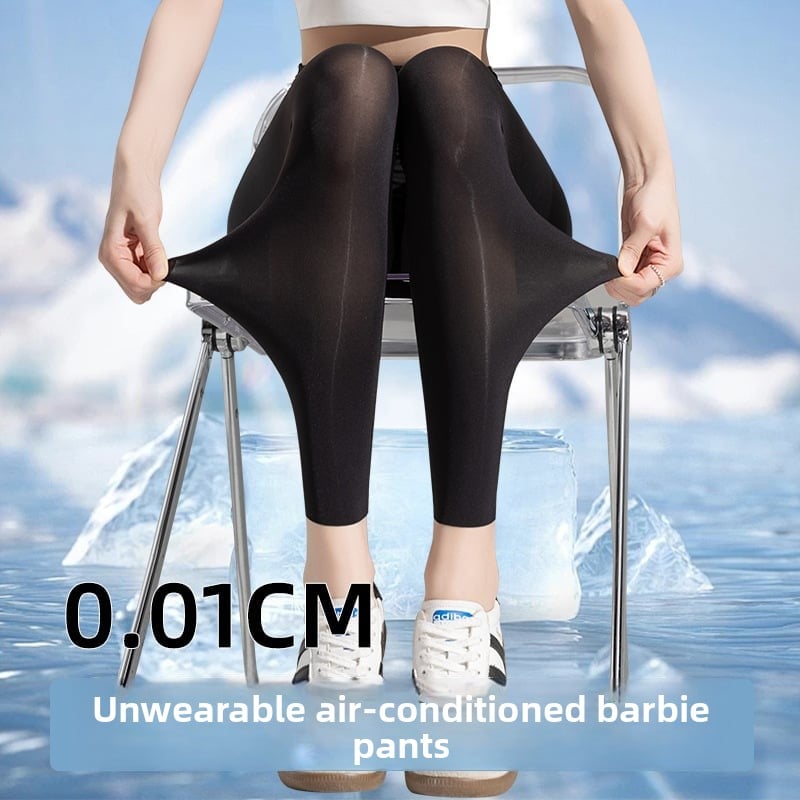 Ice silk shark pants women's ultra-thin high-waisted seamless leggings