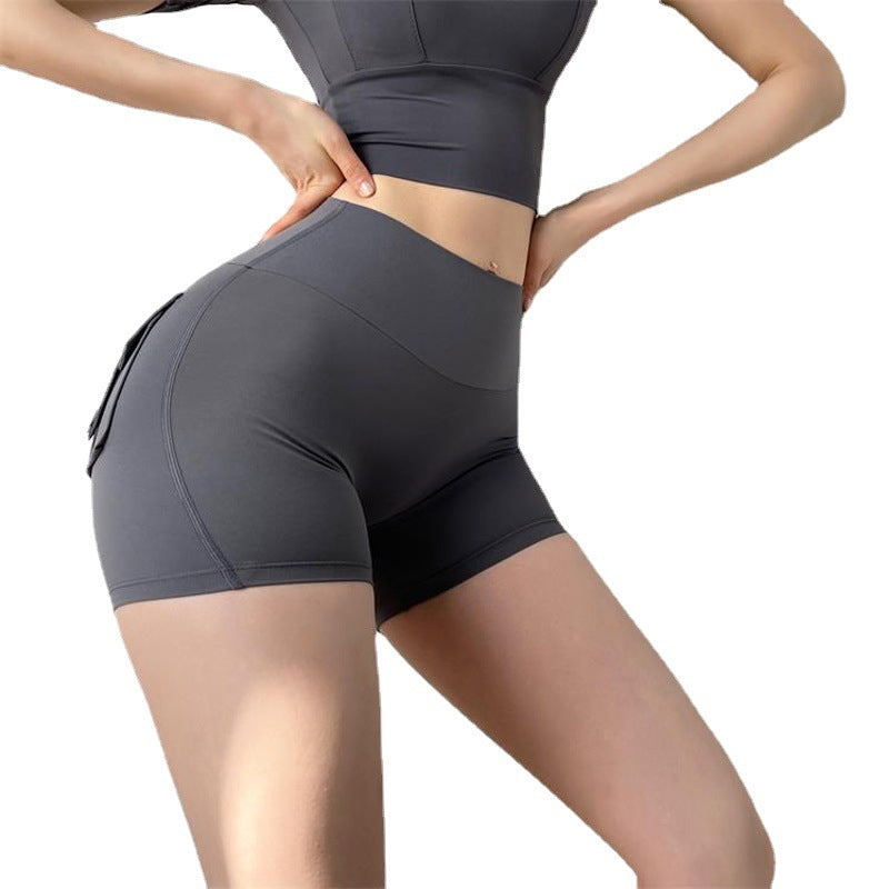 Three-part Pants Sexy Yoga Pants Women&#039;s High Waist Peach Hip Sports Shorts Fitness Pants