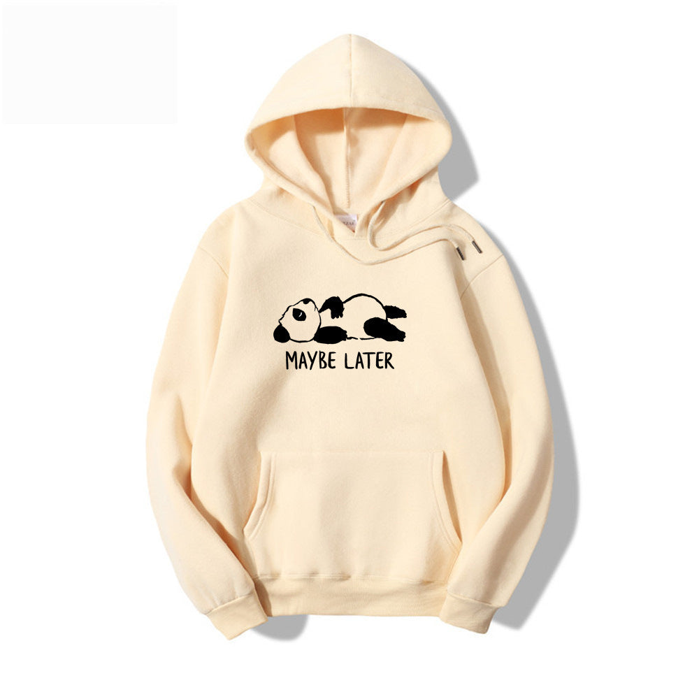 Maybelater Hoodie Hoodie Sweater Letters Sweater Oversized Hoodie Yellow