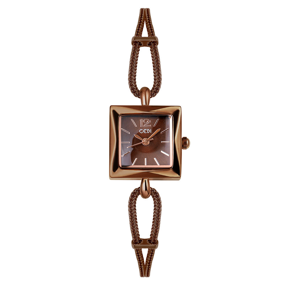 gedi vintage small sugar Cube Ladies' simple and elegant bracelet watch