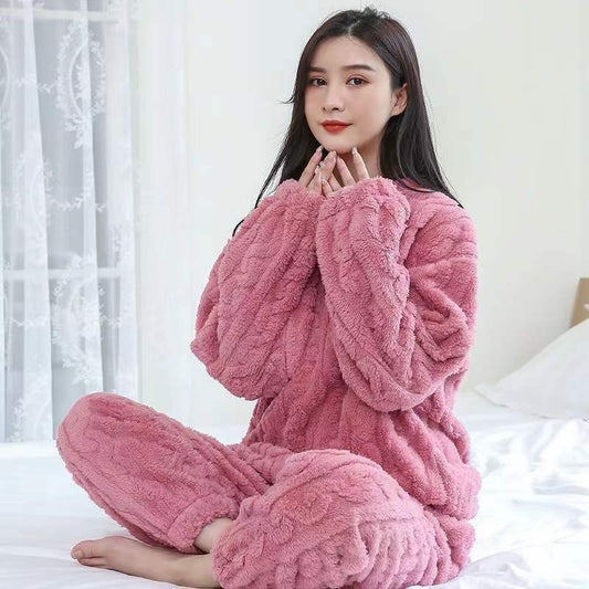 Coral Velvet Pajamas