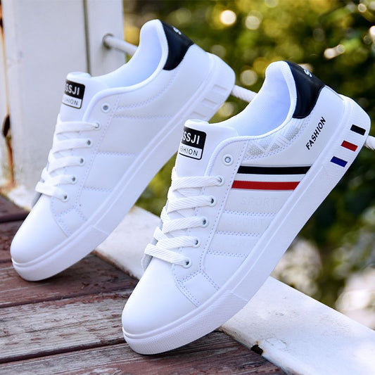 Men's Casual Sneakers White Flat Shoes