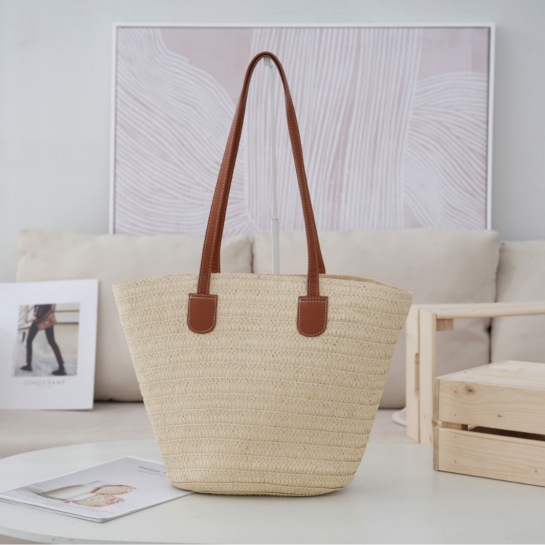Women's Shoulder Crossbody Straw Bag Woven Bag Beach Bag New Women's Tote Bag Large Capacity