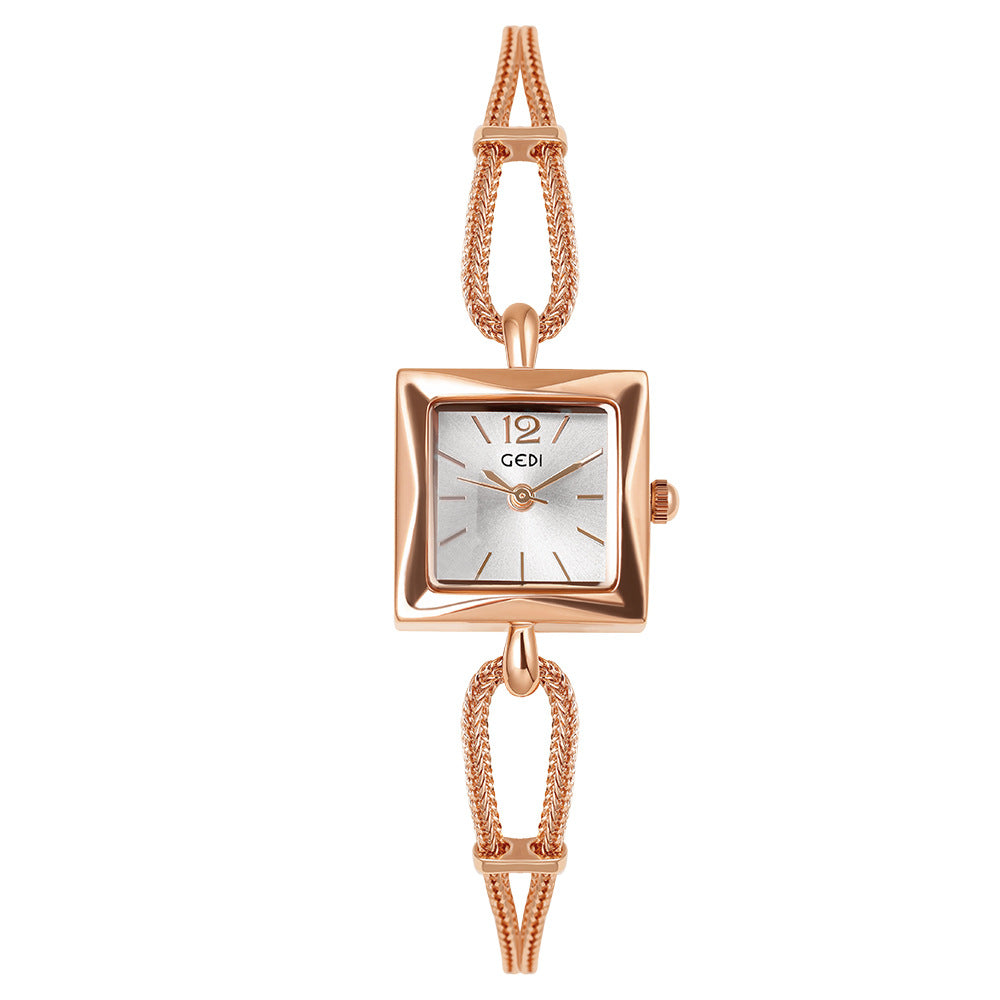 gedi vintage small sugar Cube Ladies' simple and elegant bracelet watch
