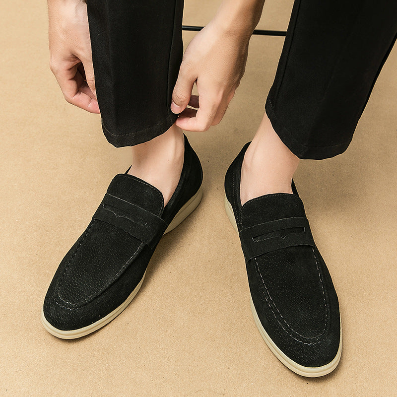 Men's casual leather shoes and business leather shoes